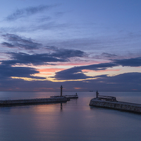 Buy canvas prints of  Whitby Last Light by Dave Evans