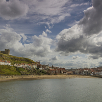 Buy canvas prints of  Whitby Big Sky by Dave Evans