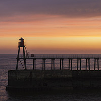 Buy canvas prints of Whitby East Pier by Dave Evans
