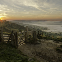 Buy canvas prints of Hope Valley sunrise by Dave Evans