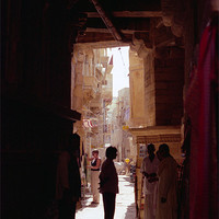 Buy canvas prints of Passageway in Varanasi, India by Christopher Mullard