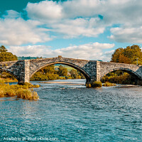 Buy canvas prints of Conwy's Eye-Catching Llanrwst Bridge by Mike Shields