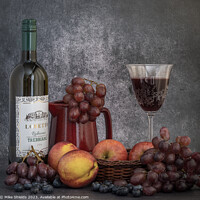 Buy canvas prints of Vintage Fruit and Wine Ensemble by Mike Shields