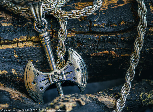 Silver Viking-Inspired Axe Pendant Picture Board by Mike Shields