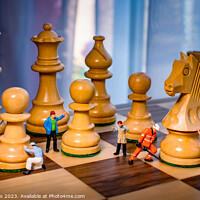 Buy canvas prints of The Mighty Struggle of Miniature Chess by Mike Shields