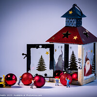 Buy canvas prints of Tiny Craftsmen Disassembling Festive Adornments by Mike Shields