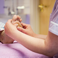 Buy canvas prints of Professional Foot Massage by Mike Shields
