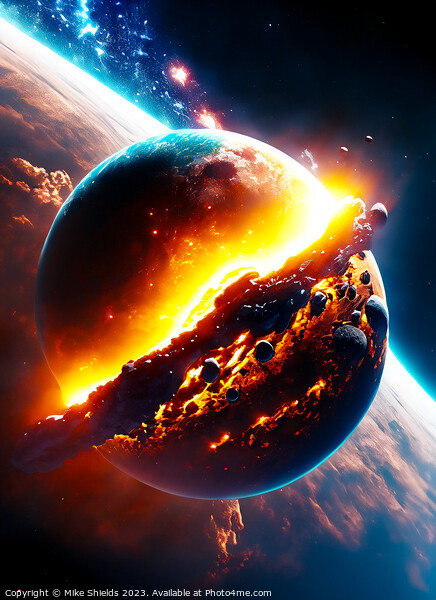 A Planet Explodes Picture Board by Mike Shields