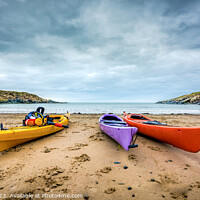 Buy canvas prints of Three Kayaks by Mike Shields