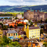 Buy canvas prints of Conwy Town Tilt & Shift by Mike Shields