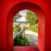 Buy canvas prints of View Through the Red Arch by Mike Shields