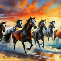 Buy canvas prints of The Wild Horses by Mike Shields