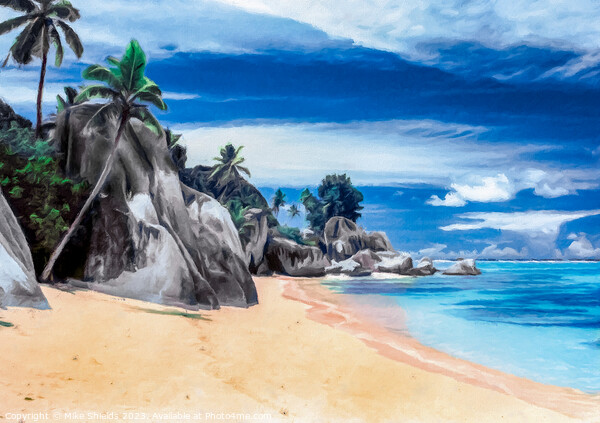 Anse Source d'Argent, Seychelles Picture Board by Mike Shields