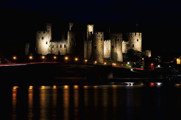 Enchanting Conwy Castle: An Evening Spectacle Picture Board by Mike Shields