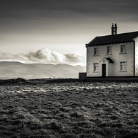 Buy canvas prints of Cliffside Solitude: Trinity House Cottage by Mike Shields