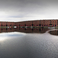 Buy canvas prints of Panoramic Vista of Liverpool's Albert Dock by Mike Shields