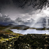 Buy canvas prints of Sunlight Symphony at Llyn Dywarchen by Mike Shields