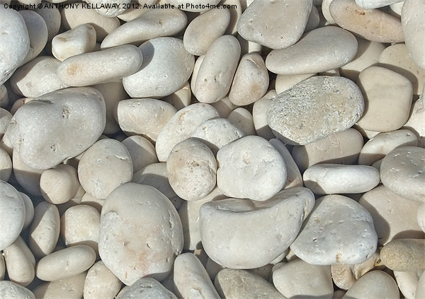 pebbles Litherso beach Kefalonia Picture Board by Anthony Kellaway