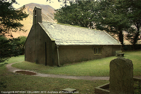 ST OLAFS CHURCH WASDALE Picture Board by Anthony Kellaway