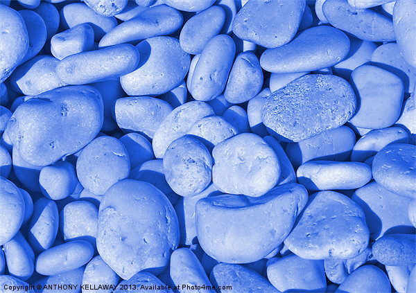 BLUE PEBBLES Picture Board by Anthony Kellaway