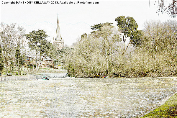 STRATFORD UPON AVON PENCIL PICTURE Picture Board by Anthony Kellaway