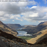Buy canvas prints of BUTTERMERE FROM HAYSTACKS by Anthony Kellaway