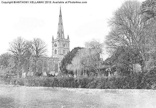 HOLY TRINITY CHURCH STRATFORD ON AVON Picture Board by Anthony Kellaway