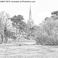 Buy canvas prints of STRATFORD UPON AVON WEIRS PENCIL by Anthony Kellaway