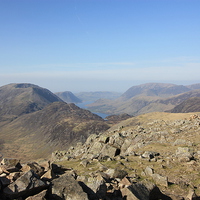 Buy canvas prints of GREAT GABLE SUMMIT VIEW by Anthony Kellaway