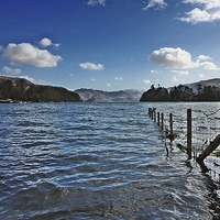 Buy canvas prints of WINDY DAY ON DERWENT WATER by Anthony Kellaway