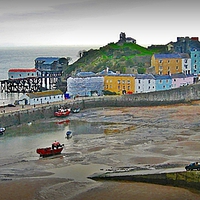 Buy canvas prints of TENBY HARBOUR by Anthony Kellaway