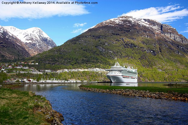 AZURA CRUISE SHIP IN NORWAY Picture Board by Anthony Kellaway