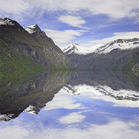 Buy canvas prints of FJORDS REFLECTIONS by Anthony Kellaway