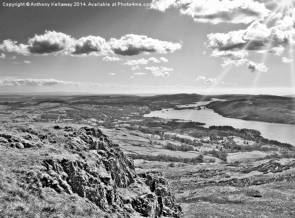 LAKE WINDERMERE FROM WANSFELL PIKE Picture Board by Anthony Kellaway