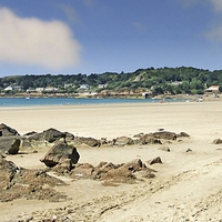 Buy canvas prints of  ST. BRELADES BAY JERSEY by Anthony Kellaway