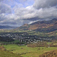 Buy canvas prints of  KESWICK FROM WALLA CRAG by Anthony Kellaway