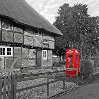 Buy canvas prints of  THE OLD POST OFFICE TICHBOURNE  HAMPSHIRE by Anthony Kellaway