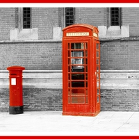 Buy canvas prints of  RED TELEPHONE BOX AND POST BOX by Anthony Kellaway