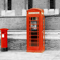 Buy canvas prints of  RED TELEPHONE BOX AND POST BOX by Anthony Kellaway