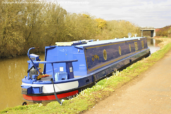  CANAL BARGE Picture Board by Anthony Kellaway