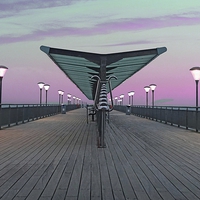 Buy canvas prints of  BOSCOMBE PIER by Anthony Kellaway