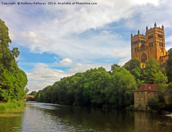 DURHAM CATHEDRAL AND THE RIVER WEAR Picture Board by Anthony Kellaway