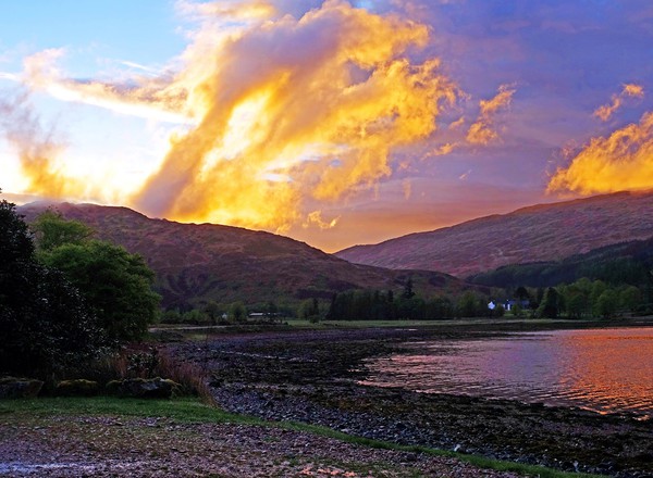    Loch a Choire sunset                            Picture Board by Anthony Kellaway