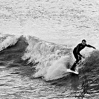 Buy canvas prints of           Bournemouth surfers                      by Anthony Kellaway