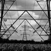 Buy canvas prints of Power distribution by Simon Alesbrook