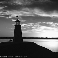 Buy canvas prints of Lighthouse in Black and White by Betty LaRue