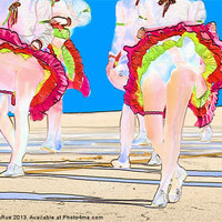 Buy canvas prints of The Can-Can Girls by Betty LaRue