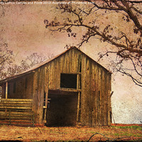 Buy canvas prints of Vintage Wood Barn by Betty LaRue