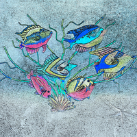 Buy canvas prints of Tropical Fish 1 by Betty LaRue