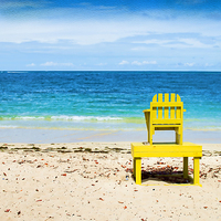 Buy canvas prints of The Yellow Chair by Betty LaRue